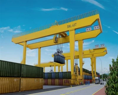 رافعة جسرية ذات عارضة مزدوجة مع خطاف